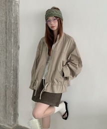 CHUN CHUN NOTES（チュンチュンノーツ）の「26AW/裾ドロスト スタンドカラー オーバーサイズコットンブルゾン（ブルゾン）」