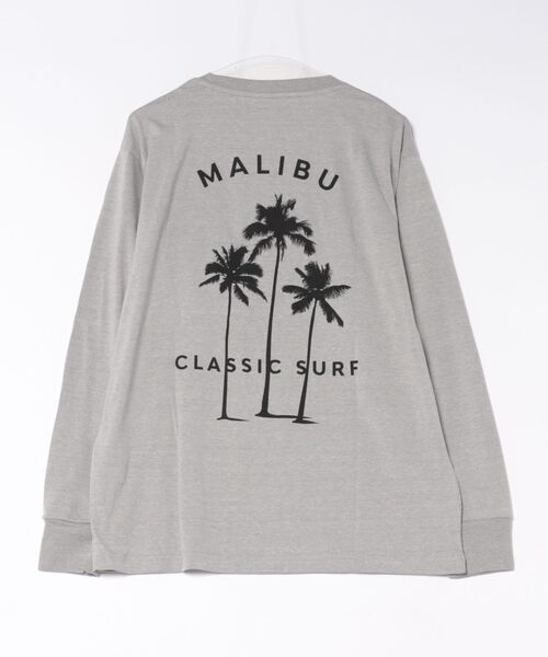 UP START(アップスタート)の「【Bls】 【ZM】【Bling Leads】ポケ付きヤシの木プリント 天竺ロンTEE(BL)(Tシャツ/カットソー・レディース・グレー系その他・FREE)」の7枚目の写真