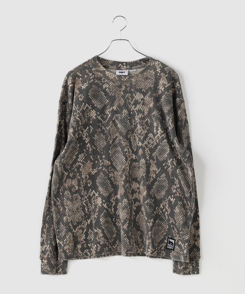 OBEY(オベイ)の「OBEY / オベイ POST THERMAL(Tシャツ/カットソー・メンズ・チャコールグレー/グレー・MEDIUM/LARGE)」の2枚目の写真