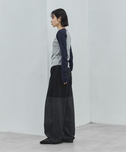 feepur(フェピュール)の「スウェットドッキングバレルデニム(デニムパンツ・レディース・ブラック・TALL/MEDIUM/SMALL)」の9枚目の写真