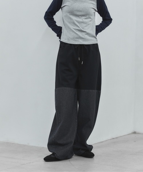 feepur(フェピュール)の「スウェットドッキングバレルデニム(デニムパンツ・レディース・ブラック・TALL/MEDIUM/SMALL)」の14枚目の写真
