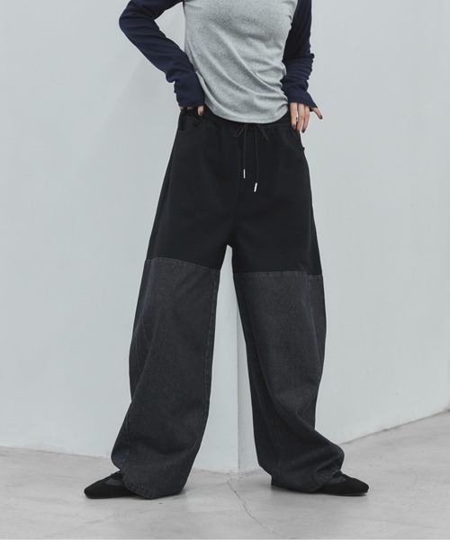 feepur(フェピュール)の「スウェットドッキングバレルデニム(デニムパンツ・レディース・ブラック・TALL/MEDIUM/SMALL)」の12枚目の写真