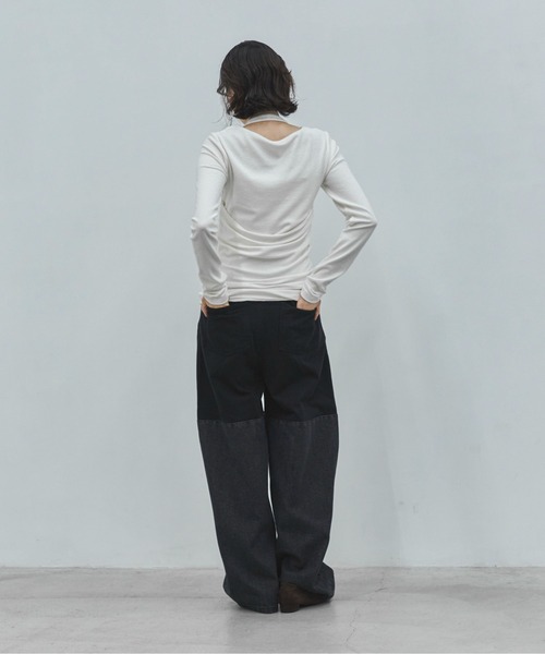 feepur(フェピュール)の「スウェットドッキングバレルデニム(デニムパンツ・レディース・ブラック・TALL/MEDIUM/SMALL)」の4枚目の写真