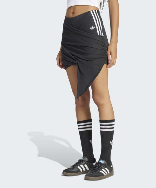 adidas(アディダス)の「アディルナ シーズン2xジェニー ニット ラップアラウンド スカート / アディダスオリジナルス adidas Originals(スカート・レディース・ブラック・MEDIUM/SMALL/X-LARGE/X-SMALL/XX-LARGE/LARGE)」の1枚目の写真