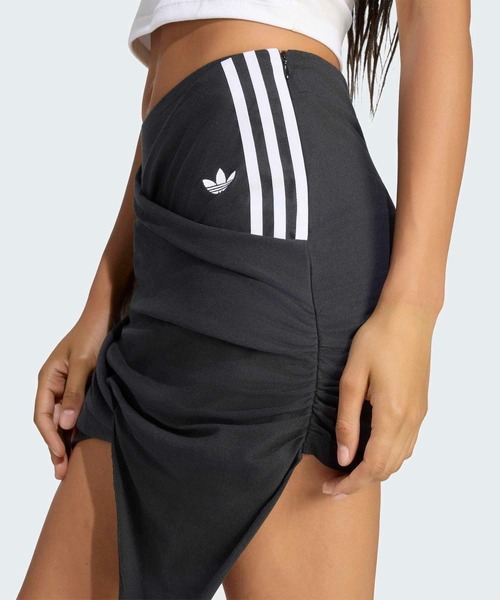 adidas(アディダス)の「アディルナ シーズン2xジェニー ニット ラップアラウンド スカート / アディダスオリジナルス adidas Originals(スカート・レディース・ブラック・MEDIUM/SMALL/X-LARGE/X-SMALL/XX-LARGE/LARGE)」の3枚目の写真