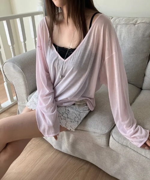 LOENNE(ロエヌ)の「Lace Trim Rib Camisole / レーストリムリブキャミソール(Tシャツ/カットソー・レディース・ホワイト/ブラック/ミント・FREE)」の8枚目の写真