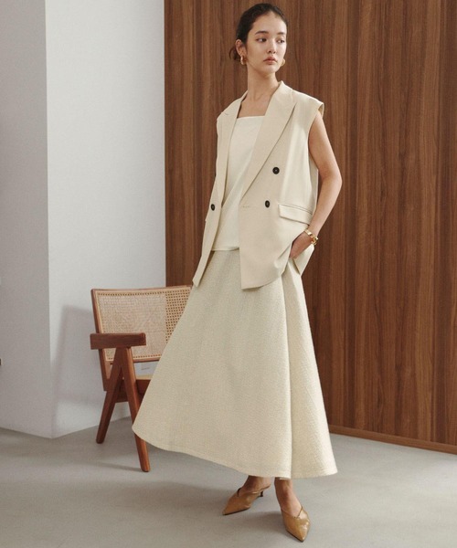 ELFRANK(エルフランク)の「【2026AW】【M~Lサイズ展開】ダブルブレストテーラードベスト ジレ(ベスト・レディース・アイボリー/ブラック/ベージュ・L/M)」の20枚目の写真