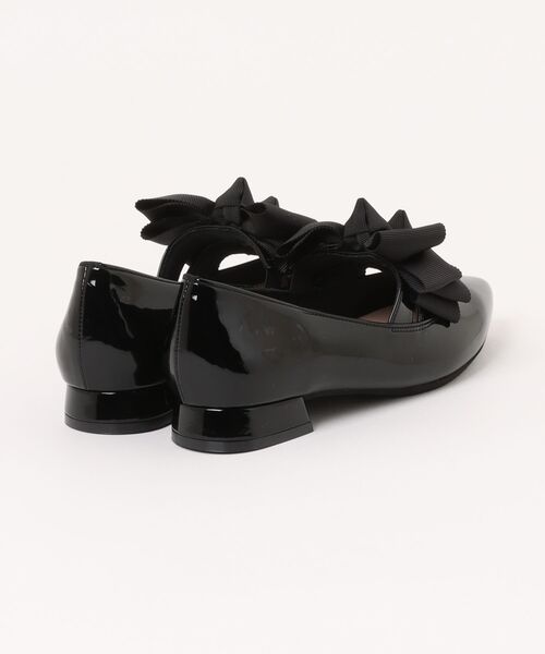 Bridget Birkin（ブリジットバーキン）の「【Bridget Birkin】グログランダブルリボンフラットパンプス(561063)（パンプス・レディース・ブラック/ブラック系その他・22.5/23/23.5/24/24.5）」の4枚目の写真