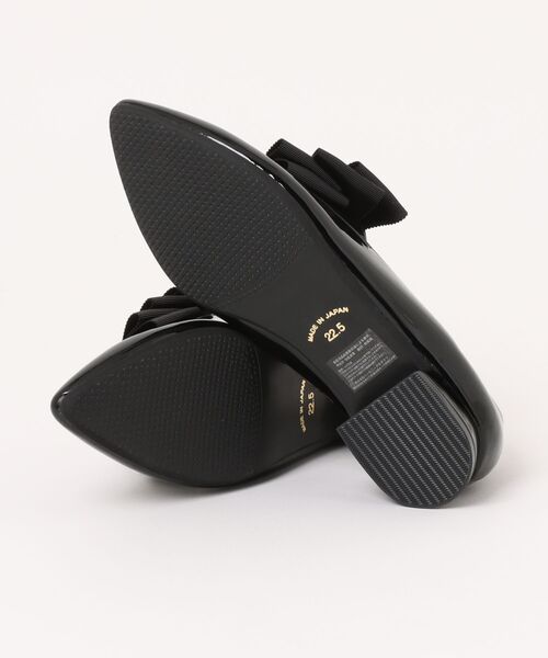 Bridget Birkin（ブリジットバーキン）の「【Bridget Birkin】グログランダブルリボンフラットパンプス(561063)（パンプス・レディース・ブラック/ブラック系その他・22.5/23/23.5/24/24.5）」の3枚目の写真