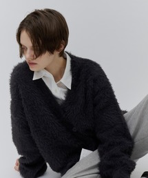 Shaggy V Neck Knit Cardigan / シャギーVネックニットカーディガン