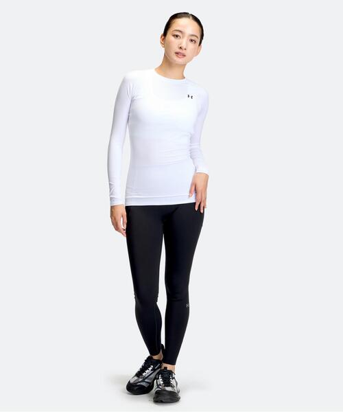 UNDER ARMOUR(アンダーアーマー)の「UAヒートギアアーマー コンプレッション ロングスリーブ シャツ (トレーニング/レディース)(Tシャツ/カットソー・レディース・ホワイト・S/XL/M/L)」の3枚目の写真