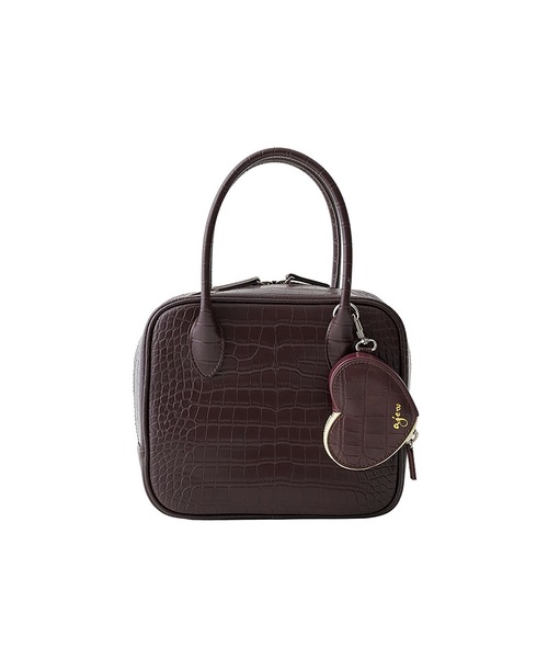 ajew(エジュー)の「Croco square bag(ハンドバッグ・レディース・ダークブラウン系/アイボリー/ブラック/ピンク系その他・FREE)」の22枚目の写真