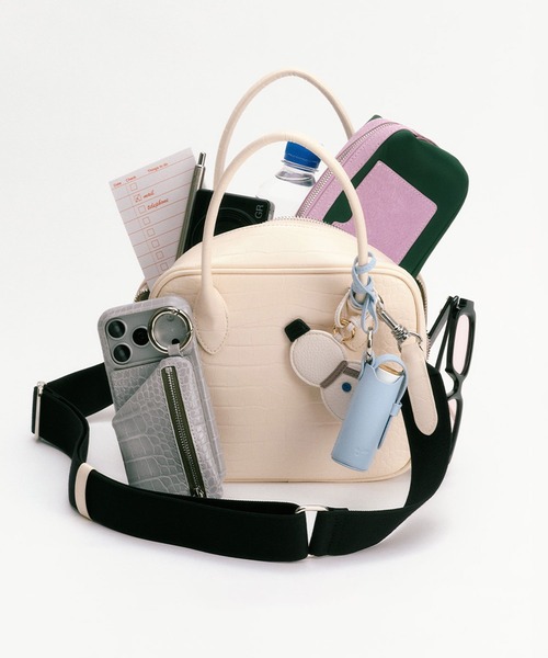 ajew(エジュー)の「Croco square bag(ハンドバッグ・レディース・ダークブラウン系/アイボリー/ブラック/ピンク系その他・FREE)」の6枚目の写真