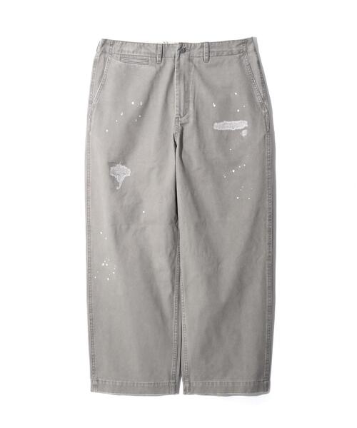 MANASTASH(マナスタッシュ)の「MANASTASH/マナスタッシュ DISTRESSED CHINO PANTS(その他パンツ・メンズ・グレー系その他3/チャコールグレー/カーキ・L/M)」の2枚目の写真