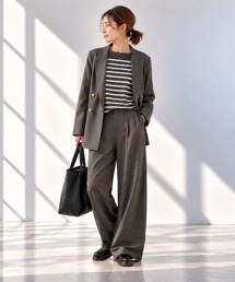 ottilie（オティーリエ）の「【 MONTKEMMEL / モンケメル 】バスクボーダー　ウォッシュ加工　ロングスリーブTシャツ（Tシャツ/カットソー）」