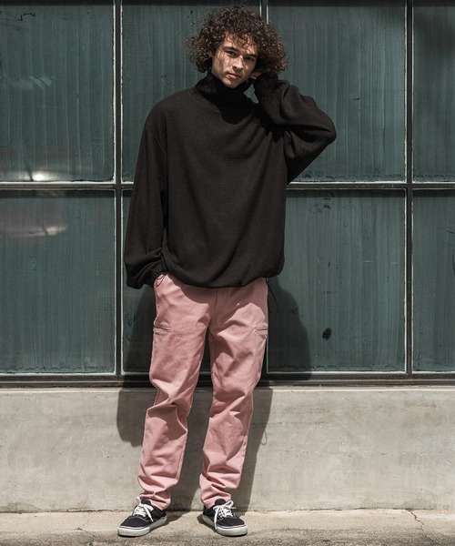 CAMBIO(カンビオ)の「mlt5884-Honeycomb Knit Loose High Neck Pullover ルーズネックトップス(A78726cmb)(Tシャツ/カットソー・メンズ・ホワイト/ブラック/チャコール・L/M/S)」の13枚目の写真