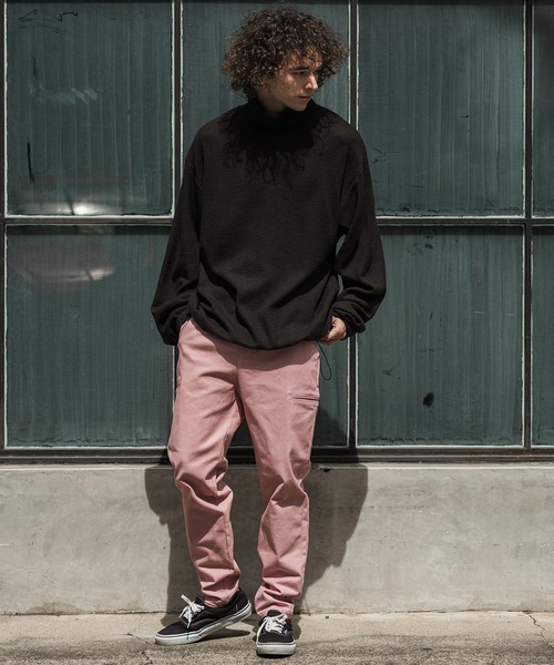CAMBIO(カンビオ)の「mlt5884-Honeycomb Knit Loose High Neck Pullover ルーズネックトップス(A78726cmb)(Tシャツ/カットソー・メンズ・ホワイト/ブラック/チャコール・L/M/S)」の14枚目の写真