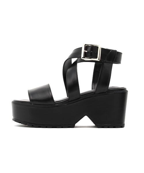 SLY（スライ）の「CROSS PLATFORM SANDAL（サンダル・レディース・ベージュ/ブラック/ホワイト・LARGE/SMALL/MEDIUM）」の4枚目の写真