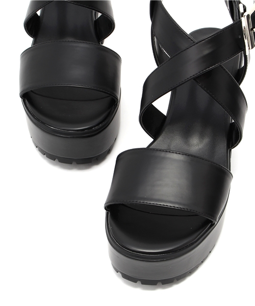 SLY（スライ）の「CROSS PLATFORM SANDAL（サンダル・レディース・ベージュ/ブラック/ホワイト・LARGE/SMALL/MEDIUM）」の7枚目の写真
