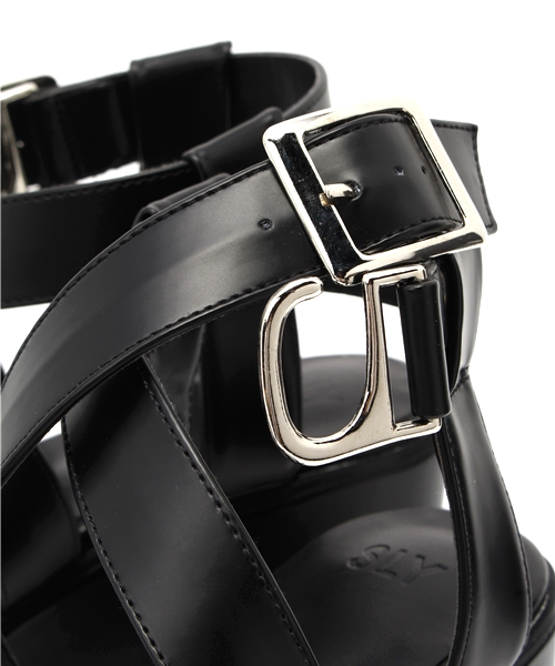 SLY（スライ）の「CROSS PLATFORM SANDAL（サンダル・レディース・ベージュ/ブラック/ホワイト・LARGE/SMALL/MEDIUM）」の9枚目の写真