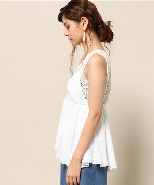 goocy（グーシー）の「setボリュームキャミ（シャツ/ブラウス・レディース・ホワイト/ピンク・FREE）」の7枚目の写真