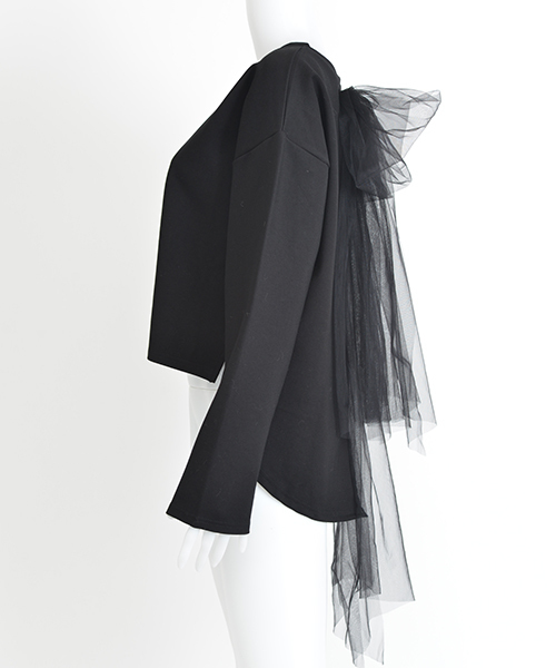 MICOAMERI(ミコアメリ)の「ルーズシルエットバックチュールtee(Tシャツ/カットソー・レディース・グレー/ブラック/ホワイト・FREE)」の8枚目の写真