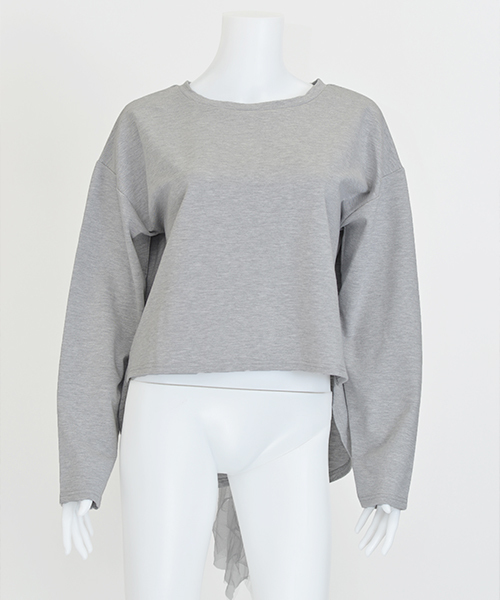 MICOAMERI(ミコアメリ)の「ルーズシルエットバックチュールtee(Tシャツ/カットソー・レディース・グレー/ブラック/ホワイト・FREE)」の11枚目の写真