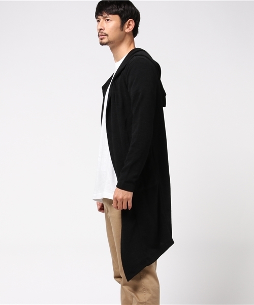 rovtski(ロフトスキー)の「TPUメランジフードカーディガン(カーディガン/ボレロ・メンズ・ブラック/チャコールグレー・MEDIUM/LARGE)」の7枚目の写真