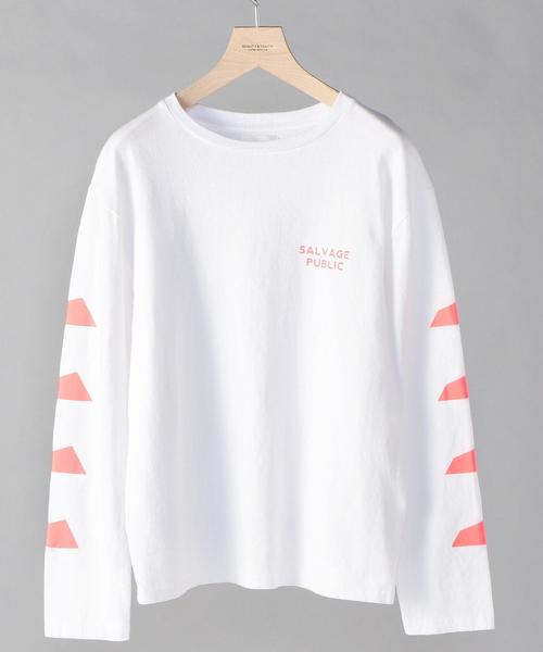 BEAUTY&YOUTH UNITED ARROWS（ビューティーアンドユースユナイテッドアローズ）の「【別注】 ＜SALVAGE PUBLIC＞ LS PRINT T/Tシャツ ◆（Tシャツ/カットソー・メンズ・ホワイト/ブラック・LARGE/SMALL/MEDIUM）」の2枚目の写真