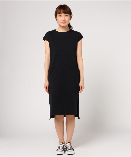 COMME CA ISM（コムサイズム）の「コットンインレイワンピース（ワンピース・レディース・ネイビー/ホワイト・MEDIUM/LARGE/SMALL）」の3枚目の写真