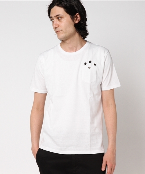 VENCEEXCHANGE(ヴァンスエクスチェンジ)の「汗染み防止コンチョクルーネックTシャツ (Tシャツ/カットソー・メンズ・オフホワイト/グレー/ロイヤルブルー/ブラック・LARGE/MEDIUM)」の2枚目の写真