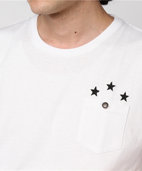 VENCEEXCHANGE(ヴァンスエクスチェンジ)の「汗染み防止コンチョクルーネックTシャツ (Tシャツ/カットソー・メンズ・オフホワイト/グレー/ロイヤルブルー/ブラック・LARGE/MEDIUM)」の7枚目の写真