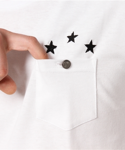 VENCEEXCHANGE(ヴァンスエクスチェンジ)の「汗染み防止コンチョクルーネックTシャツ (Tシャツ/カットソー・メンズ・オフホワイト/グレー/ロイヤルブルー/ブラック・LARGE/MEDIUM)」の9枚目の写真