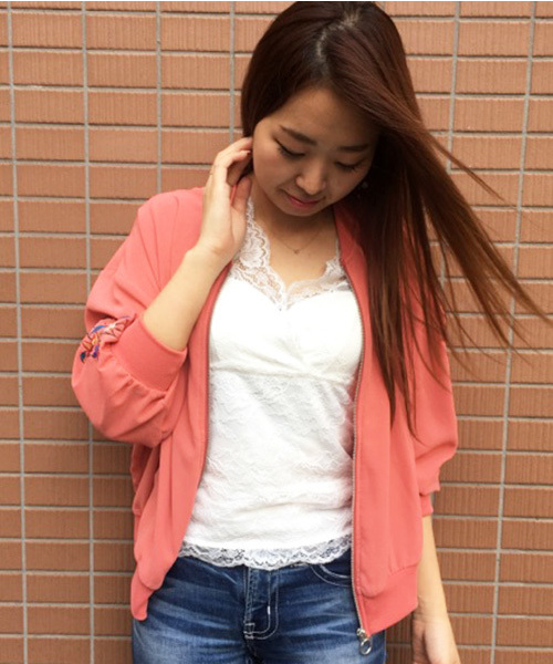 VENCEEXCHANGE（ヴァンスエクスチェンジ）の「WEB限定 フレンチスリーブレースタンクトップ（タンクトップ・レディース・ブラック/オフホワイト/ベビーピンク/ライトブルー・MEDIUM）」の16枚目の写真