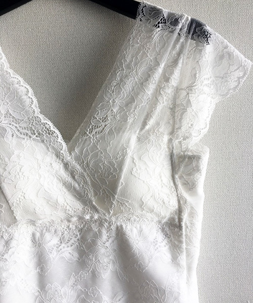 VENCEEXCHANGE（ヴァンスエクスチェンジ）の「WEB限定 フレンチスリーブレースタンクトップ（タンクトップ・レディース・ブラック/オフホワイト/ベビーピンク/ライトブルー・MEDIUM）」の10枚目の写真