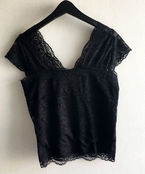 VENCEEXCHANGE（ヴァンスエクスチェンジ）の「WEB限定 フレンチスリーブレースタンクトップ（タンクトップ・レディース・ブラック/オフホワイト/ベビーピンク/ライトブルー・MEDIUM）」の15枚目の写真