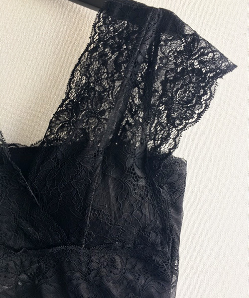 VENCEEXCHANGE（ヴァンスエクスチェンジ）の「WEB限定 フレンチスリーブレースタンクトップ（タンクトップ・レディース・ブラック/オフホワイト/ベビーピンク/ライトブルー・MEDIUM）」の6枚目の写真