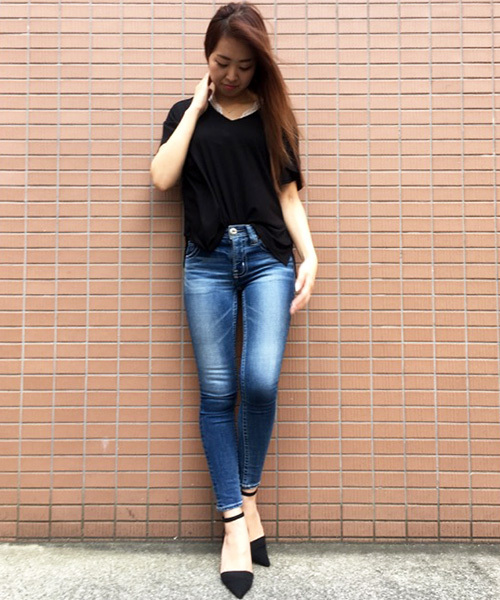 VENCEEXCHANGE（ヴァンスエクスチェンジ）の「WEB限定 フレンチスリーブレースタンクトップ（タンクトップ・レディース・ブラック/オフホワイト/ベビーピンク/ライトブルー・MEDIUM）」の9枚目の写真