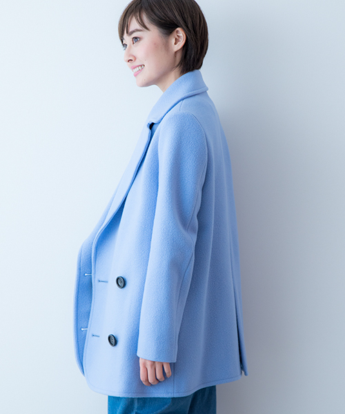 Banner Barrett（バナーバレット）の「MELTHON PEA COAT      （ピーコート・レディース・グレー/ブルー/ピンク・38/36）」の19枚目の写真