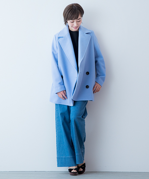 Banner Barrett（バナーバレット）の「MELTHON PEA COAT      （ピーコート・レディース・グレー/ブルー/ピンク・38/36）」の12枚目の写真
