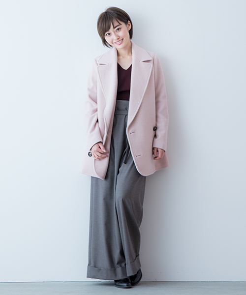 Banner Barrett（バナーバレット）の「MELTHON PEA COAT      （ピーコート・レディース・グレー/ブルー/ピンク・38/36）」の10枚目の写真