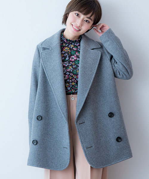 Banner Barrett（バナーバレット）の「MELTHON PEA COAT      （ピーコート・レディース・グレー/ブルー/ピンク・38/36）」の4枚目の写真