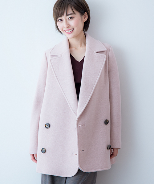 Banner Barrett（バナーバレット）の「MELTHON PEA COAT      （ピーコート・レディース・グレー/ブルー/ピンク・38/36）」の6枚目の写真