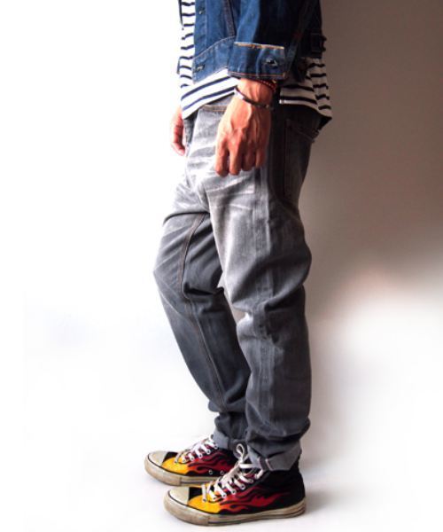 BEATJIVE（ビートジャイブ）の「赤耳セルビッチちょいサルエルデニムパンツ（デニムパンツ・メンズ・ブラック/インディゴブルー/ダークインディゴブルー/ブルー系その他/ライトブラック・1/2/3）」の15枚目の写真