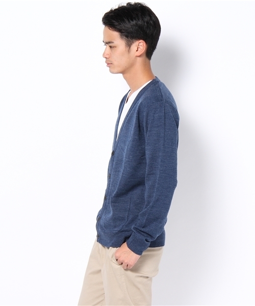 WEGO（ウィゴー）の「TOP杢Vカーディガン（カーディガン/ボレロ・メンズ・ターコイズブルー/ネイビー/キャメル/レッド系その他/ワイン/ブラック/杢グレー/マスタード・MEDIUM/LARGE）」の14枚目の写真