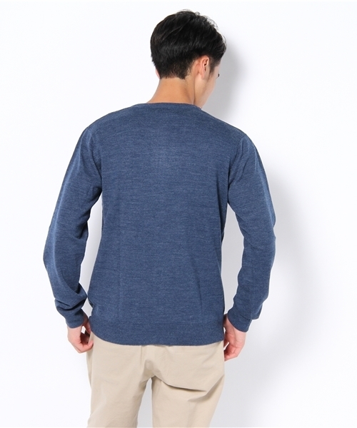 WEGO（ウィゴー）の「TOP杢Vカーディガン（カーディガン/ボレロ・メンズ・ターコイズブルー/ネイビー/キャメル/レッド系その他/ワイン/ブラック/杢グレー/マスタード・MEDIUM/LARGE）」の15枚目の写真