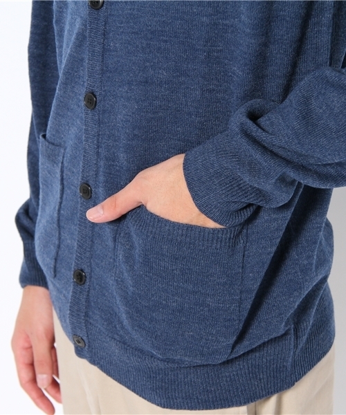 WEGO（ウィゴー）の「TOP杢Vカーディガン（カーディガン/ボレロ・メンズ・ターコイズブルー/ネイビー/キャメル/レッド系その他/ワイン/ブラック/杢グレー/マスタード・MEDIUM/LARGE）」の17枚目の写真