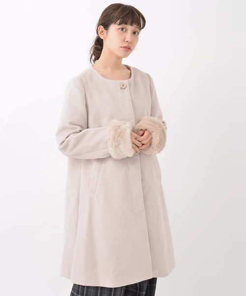 earth music&ecology（アースミュージックアンドエコロジー）の「6wayコート（ステンカラーコート・レディース・ライトグレー/ライトピンク/ネイビー/キャメル・M/S）」の8枚目の写真