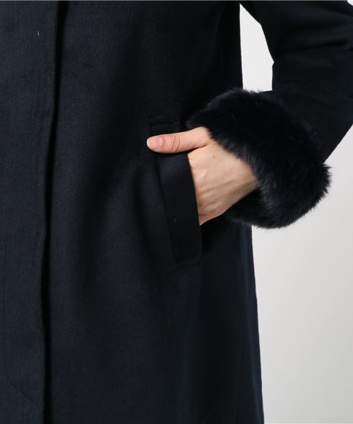 earth music&ecology（アースミュージックアンドエコロジー）の「6wayコート（ステンカラーコート・レディース・ライトグレー/ライトピンク/ネイビー/キャメル・M/S）」の12枚目の写真