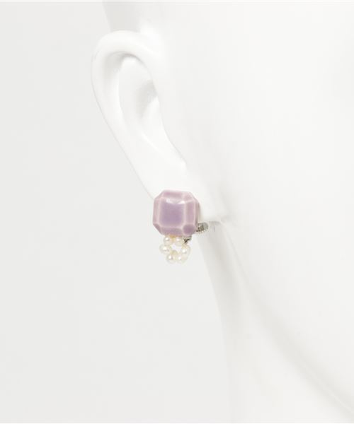 TONE SELECT GOODS(トーンセレクトグッズ)の「【irodori】circle パール earring(ラベンダー)(イヤリング・レディース・ラベンダー・FREE)」の2枚目の写真